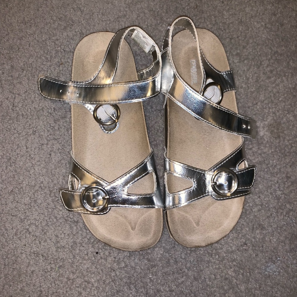 Gymboree Girls Size 1 Birkenstocks Color Sliver